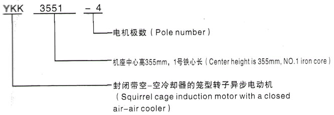 YKK系列(H355-1000)高压YJTFKK4505-2三相异步电机西安泰富西玛电机型号说明